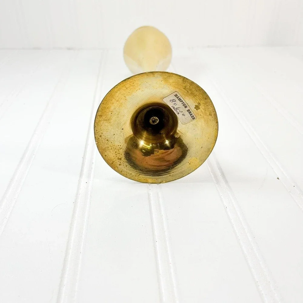 Vintage Tall Brass Vase - Made in‎ India